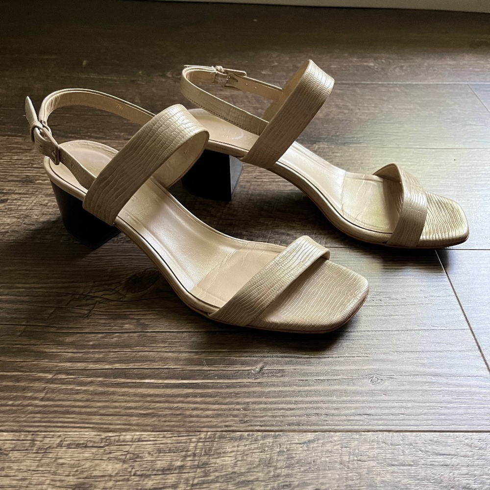 Everlane's The Double-Strap Block Heel Leather Sa… - image 1